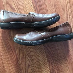 Perfect condition b.o.c leather slip ons